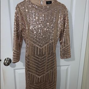 Vici open back rose gold dress.  NWOT.